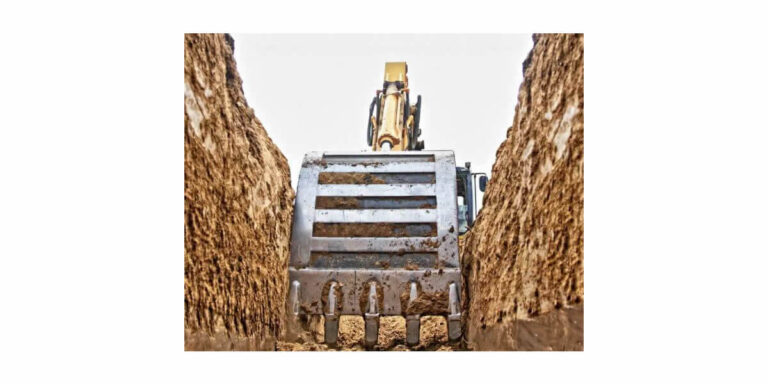 Banner image of a trench being dug.