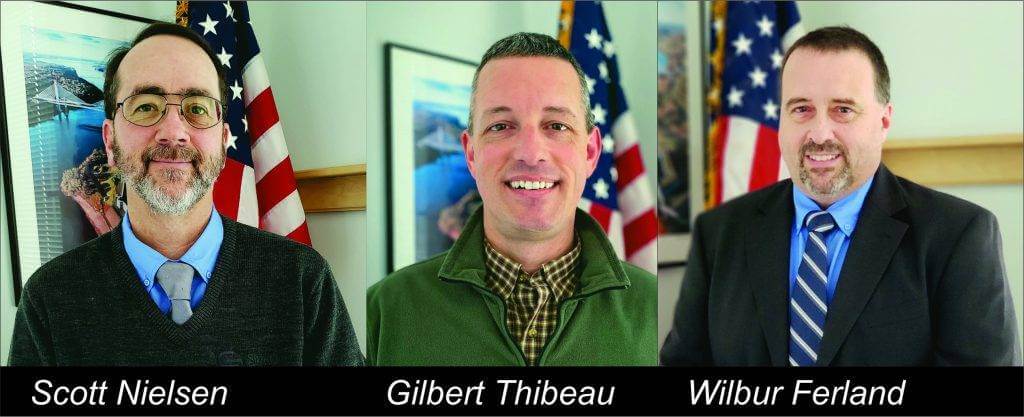 Sheridan Construction's Vice Presidents Scott Nielsen, Gilbert Thibeau, and Wilber Ferland.