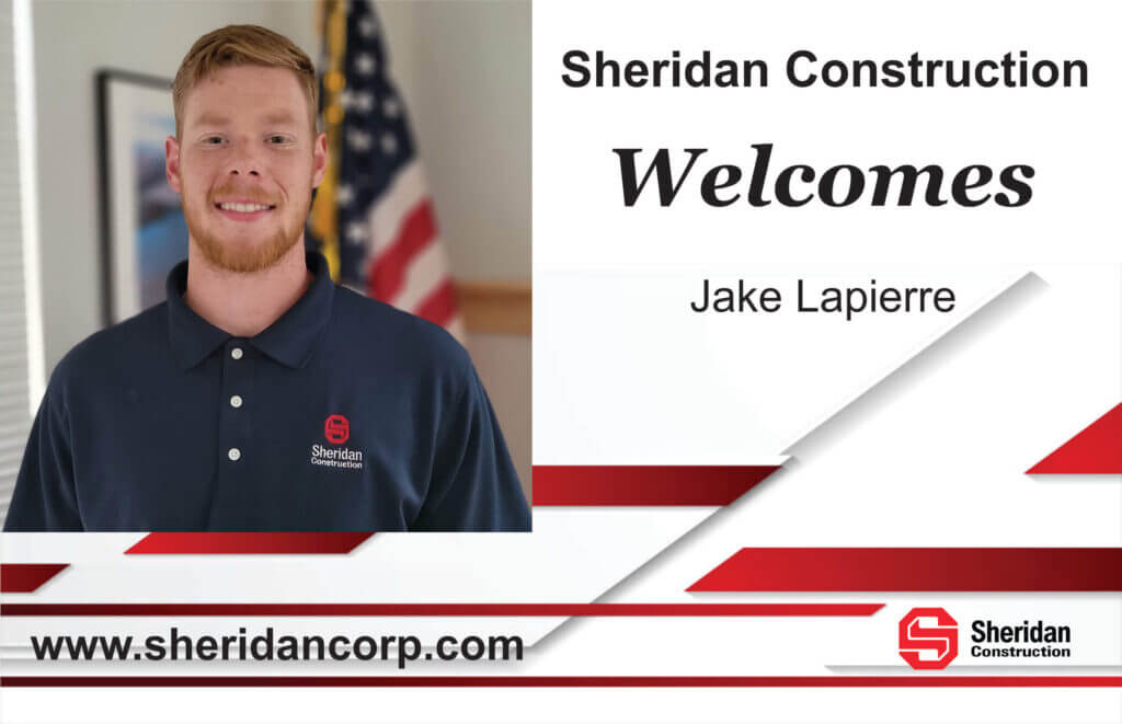Sheridan Construction announces the hiring of Jake Lapierre.