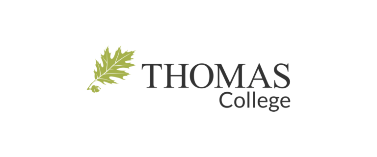 Logo for Thomas College.