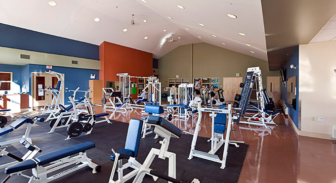Fryeburg Academy Athletic Center Weight Room.