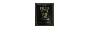 Banner for Sheridan Construction receiving the 2022 Builder of the Year award.