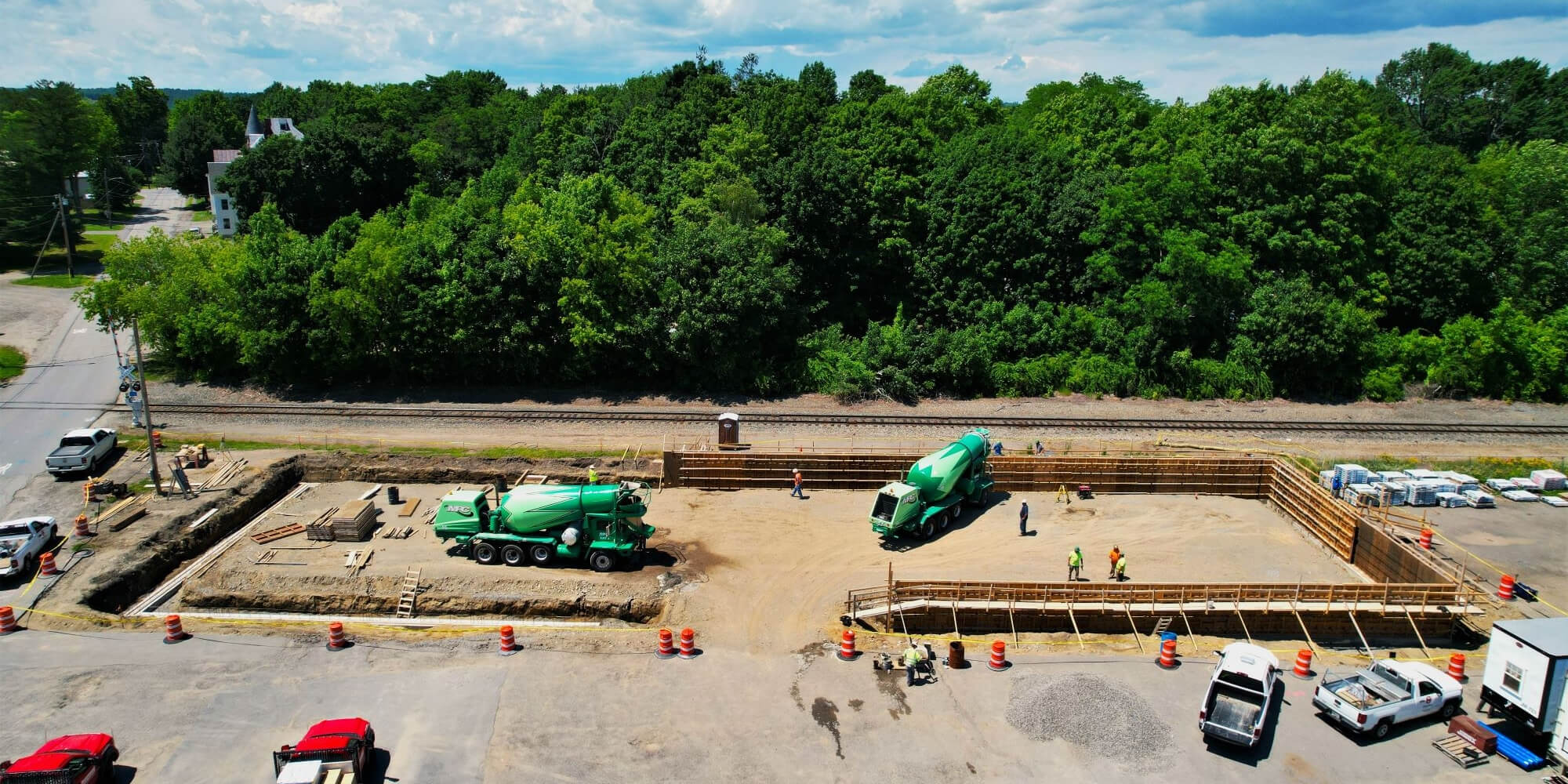 Pre-foundation site work.