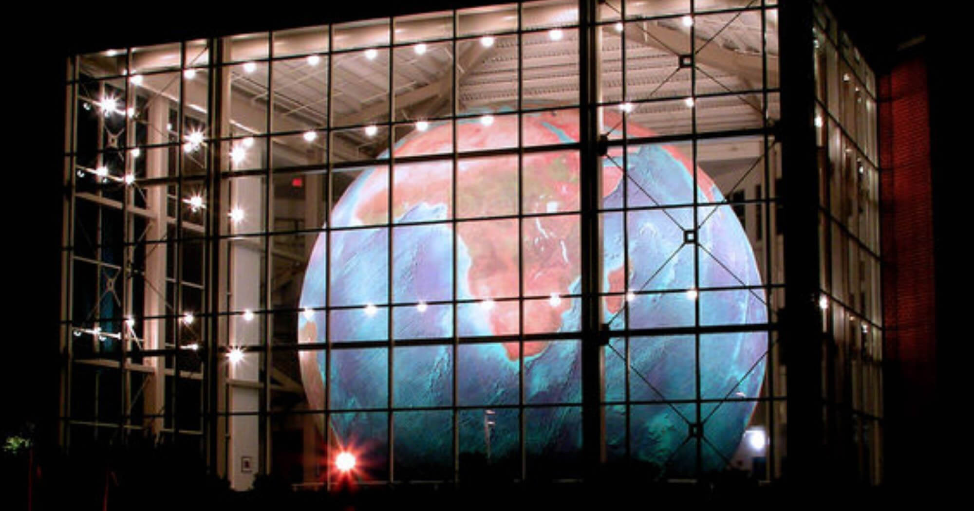 Delorme building featuring Eartha, the world's largest rotating globe.