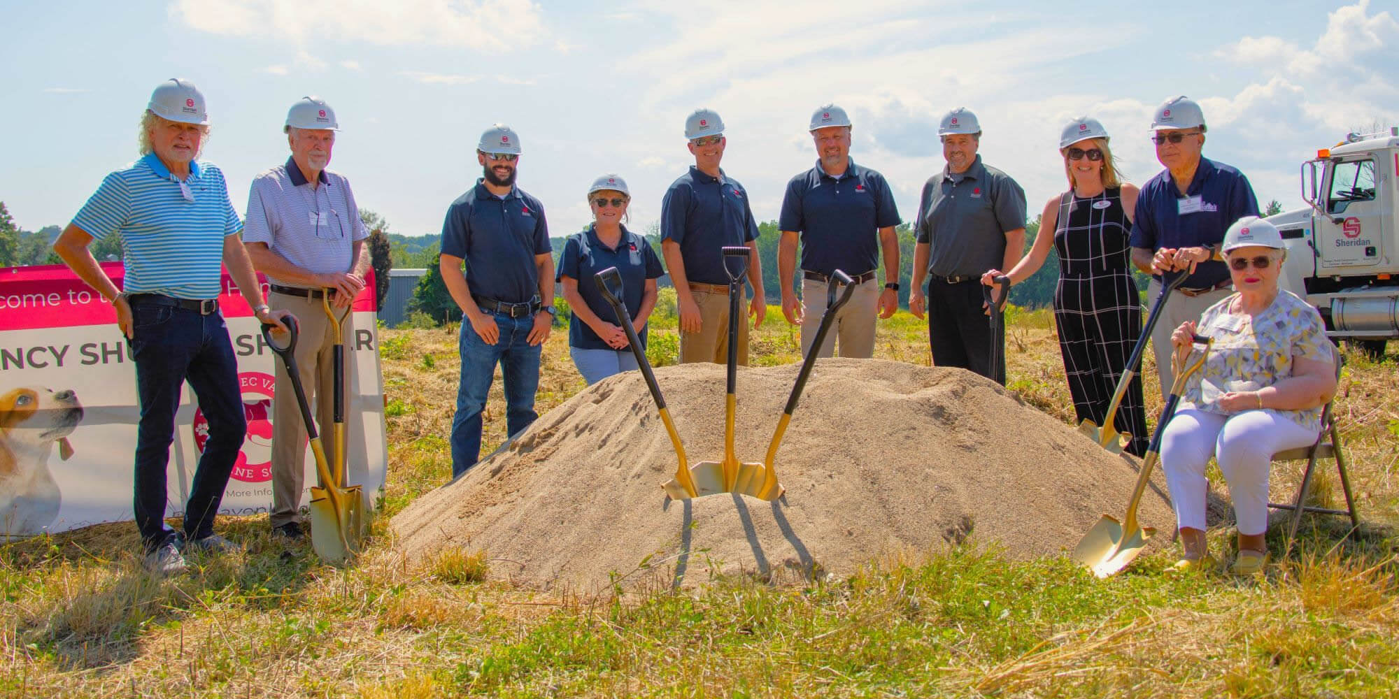 Groundbreaking for the Kennebec Valley Humane Society, Augusta, Maine.