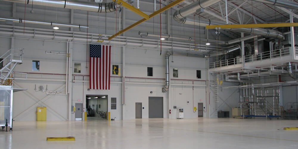 Bangor Air National Guard Hanger interior.